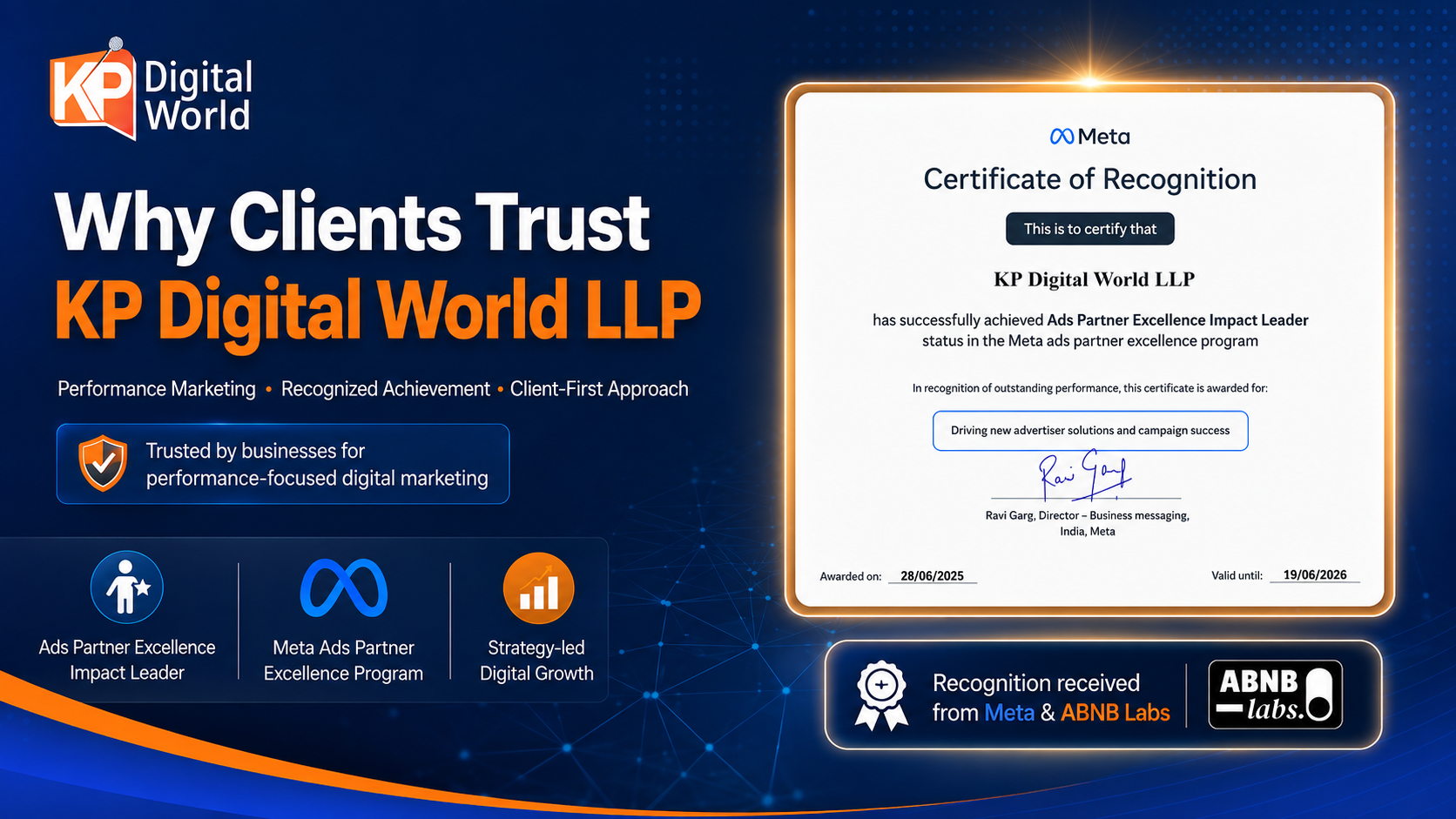 KP Digital World LLP – Ads Partner Excellence Impact Leader