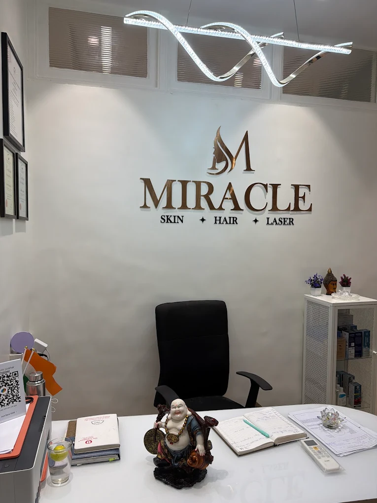 Skin care treatment in progress